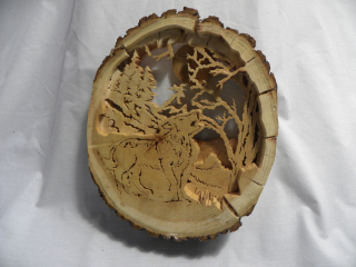 Wolf - Three Dimensional - Scrolled - Locust � Item 130