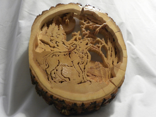 Wolf � Three Dimensional - Scrolled - Locust � Item 131