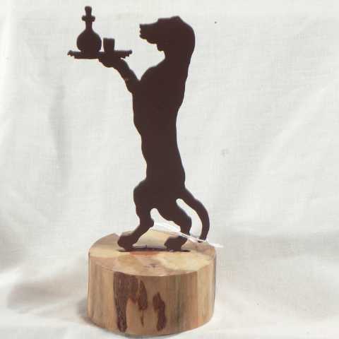 Dog Serving Drinks � Dogwood/Birch - Item 179