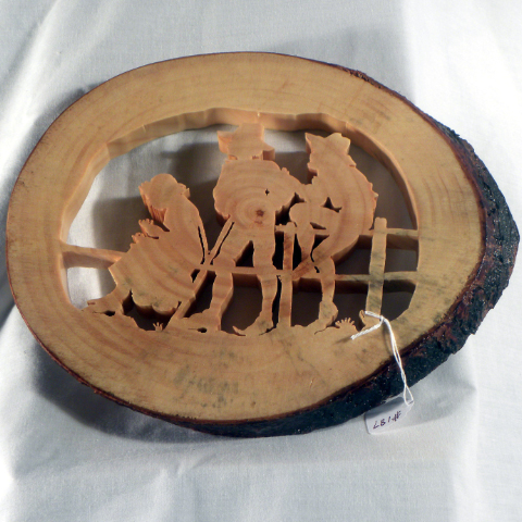 Tom Sawyer, Huck Finn & Becky � Scrolled - Pine � Item 187