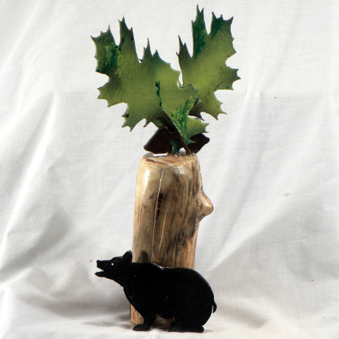 Bear Next to Tree � Ash / Birch � Item 193 - SOLD