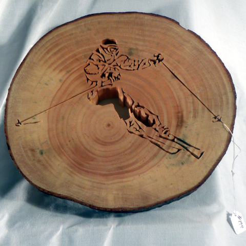 Skier � Scrolled - Pine � Item 194