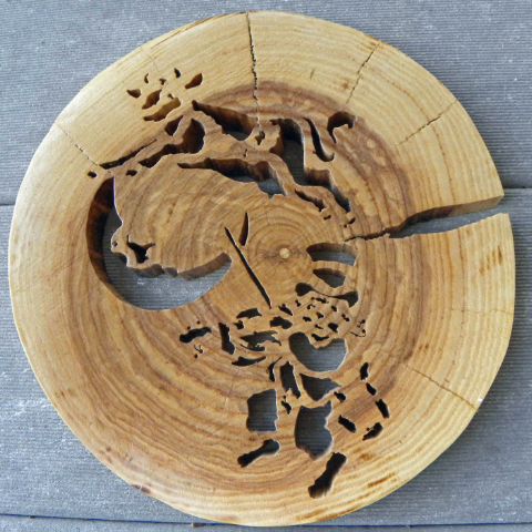 The Cow Jumped Over the Moon - Scrolled - Oak - Item 205