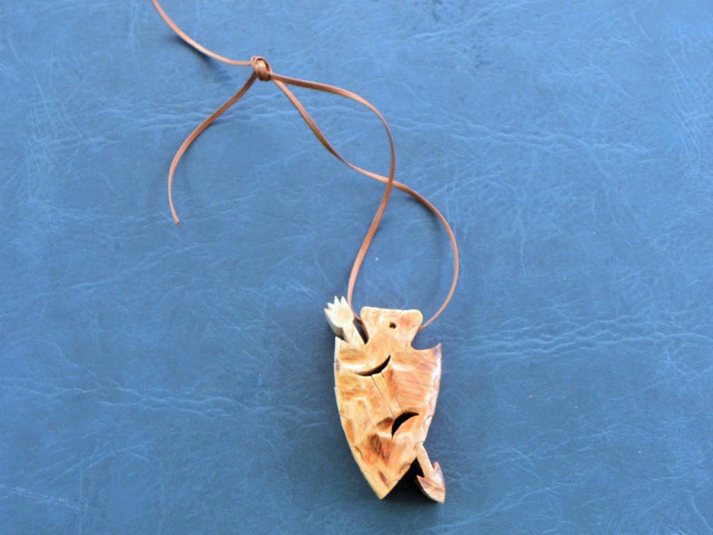 Arrowhead Necklace - Sycamore - Scrolled - Item 309