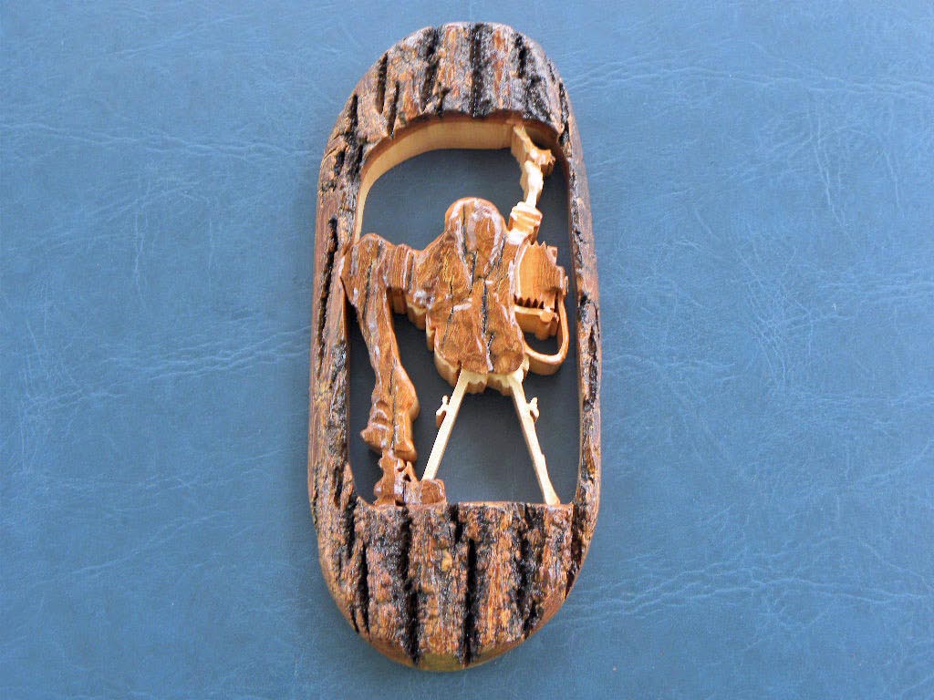 Watch the Birdie - Scrolled - Oak - Item 314