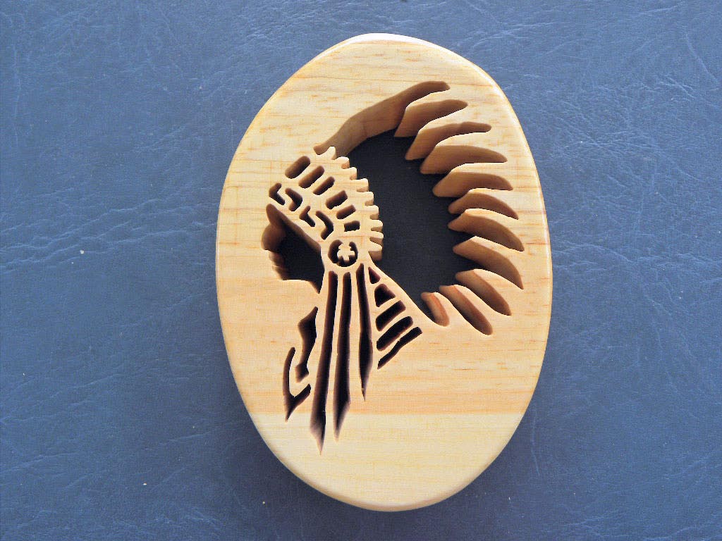 Indian Chief - Pine - Scrolled - Item 346