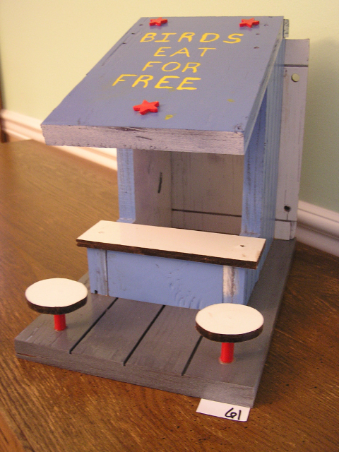 Bird Feeder � Plywood - Item 61 - SOLD
