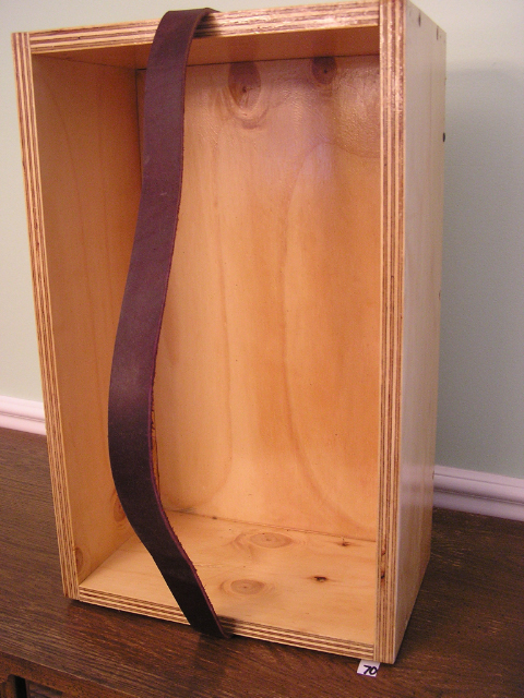 Box - Leather Strap Handle - Exterior Plywood - Item 70