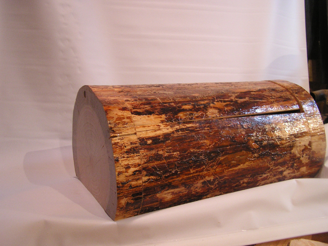 Box - Flat Bottom w/ Touch Open Lid - Pine - Item KK