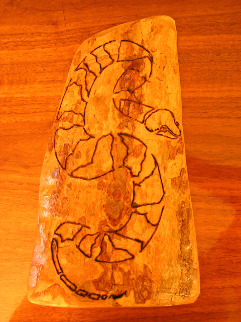 Snake - Burnt & Etched - Pine - Item RR